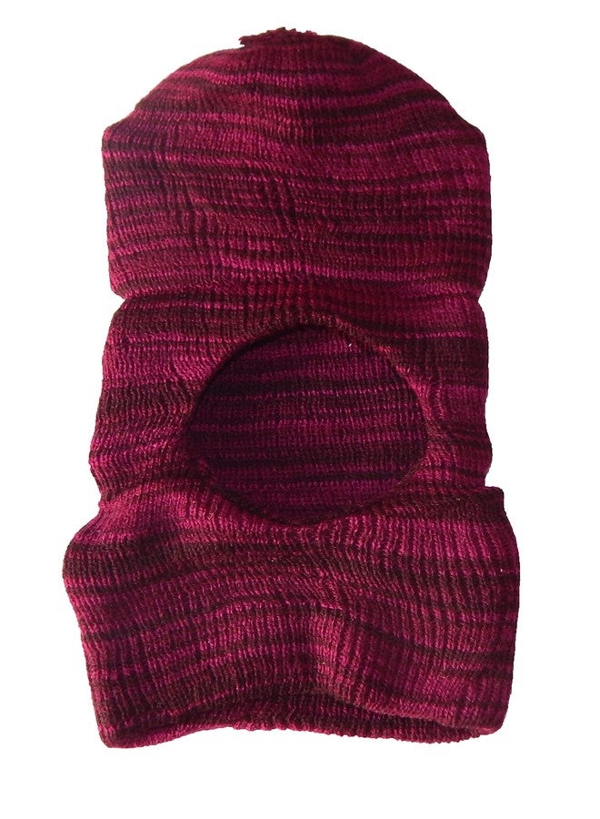 NPRC Baby Woolen Monkey/Skull Cap Maroon Color with Shades (1-3 Years)