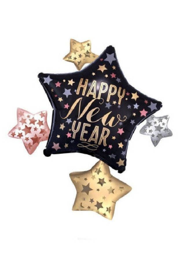 ذا بارتي بوبير Happy New Year Starry Balloon Set - Image 2