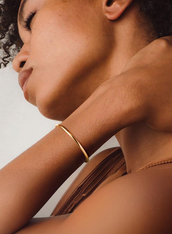 U7 Unisex Simple Cuff Bracelet 18K Real Gold Platinum Plated Fine Bracelets Fashion Jewelry Open Bangle Cuff Bracelets, Twisted or Heart Style - Image 3