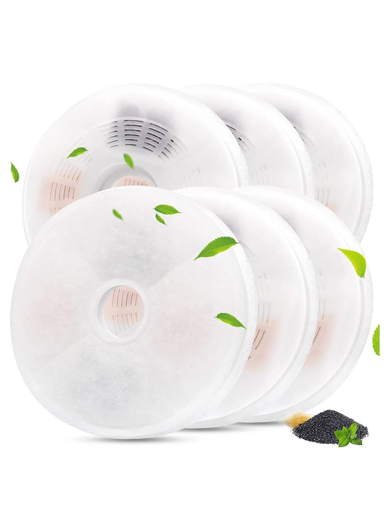 SYOSI Water Fountain Replacement Filters SYOSI 6 Pack Pet Activated Carbon Filters for Catit Water Fountain Pet Fountain Filter Replacement  - Image 1
