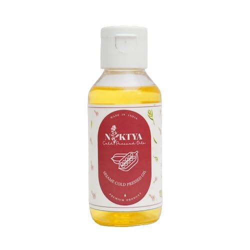 Niktya Cold Pressed Oils Niktya Sesame Cold Pressed Oils 100 preservative free edible oils Cold Pressed Sesame Oil Natural Gingelly Oil ChemicalFree 100 ml - Image 1