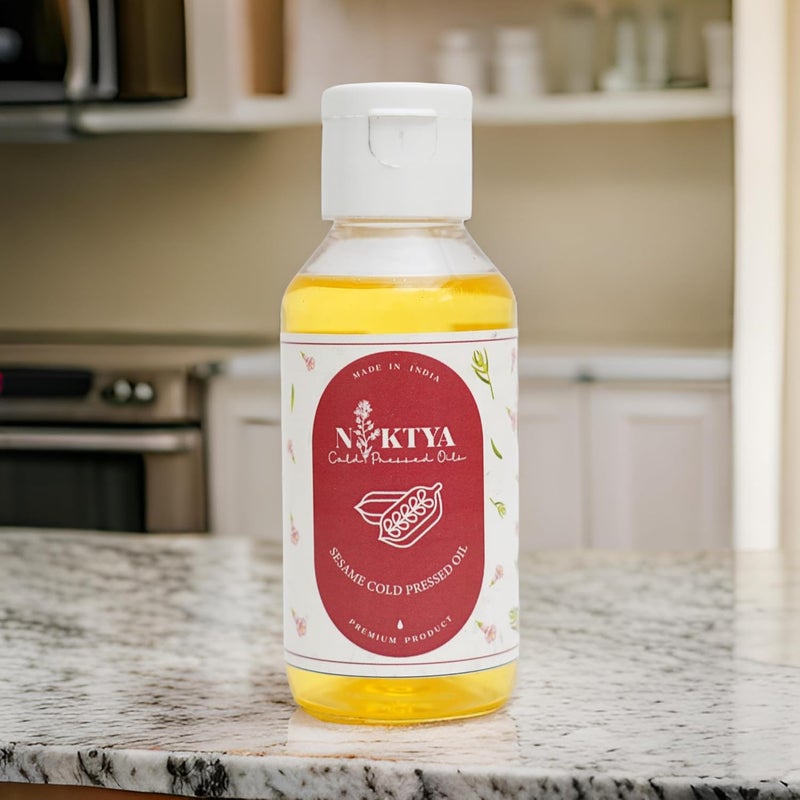 Niktya Cold Pressed Oils Niktya Sesame Cold Pressed Oils 100 preservative free edible oils Cold Pressed Sesame Oil Natural Gingelly Oil ChemicalFree 100 ml - Image 2