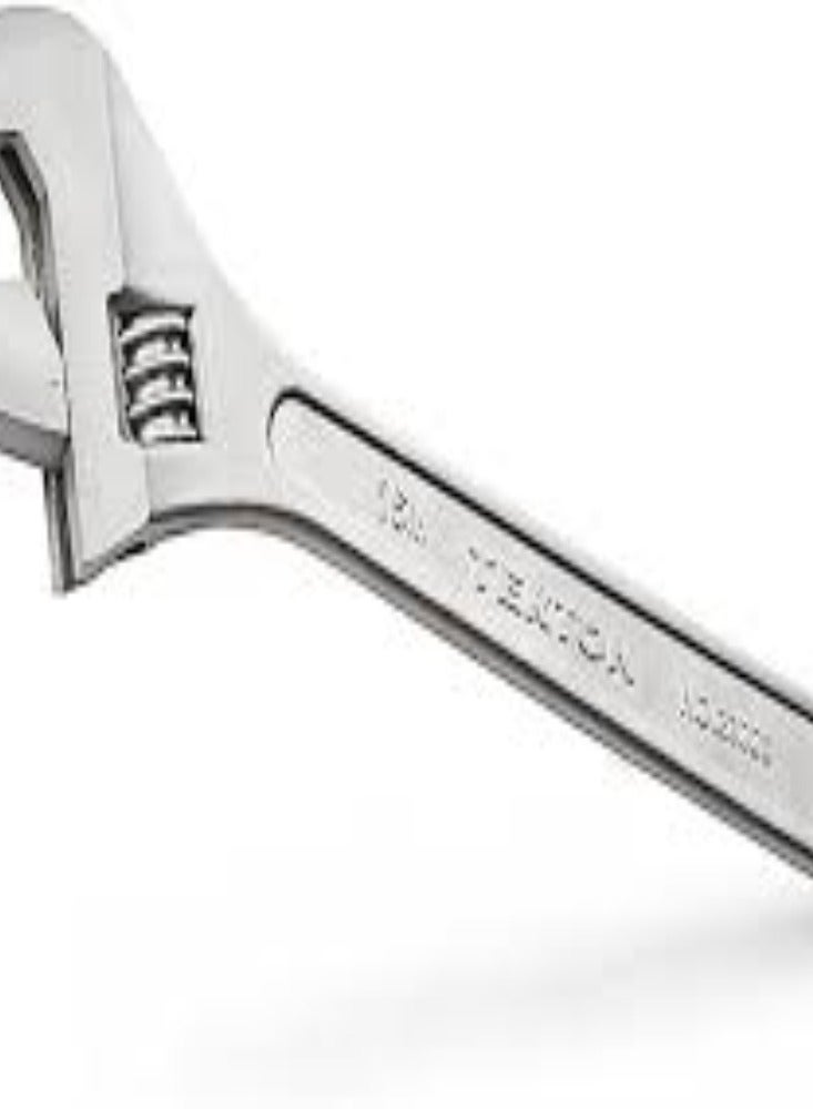 KNP KNP 8-inch adjustable wrench is a handy tool designed for a wide range of applications, from automotive repair to plumbing and general maintenance. - Image 1