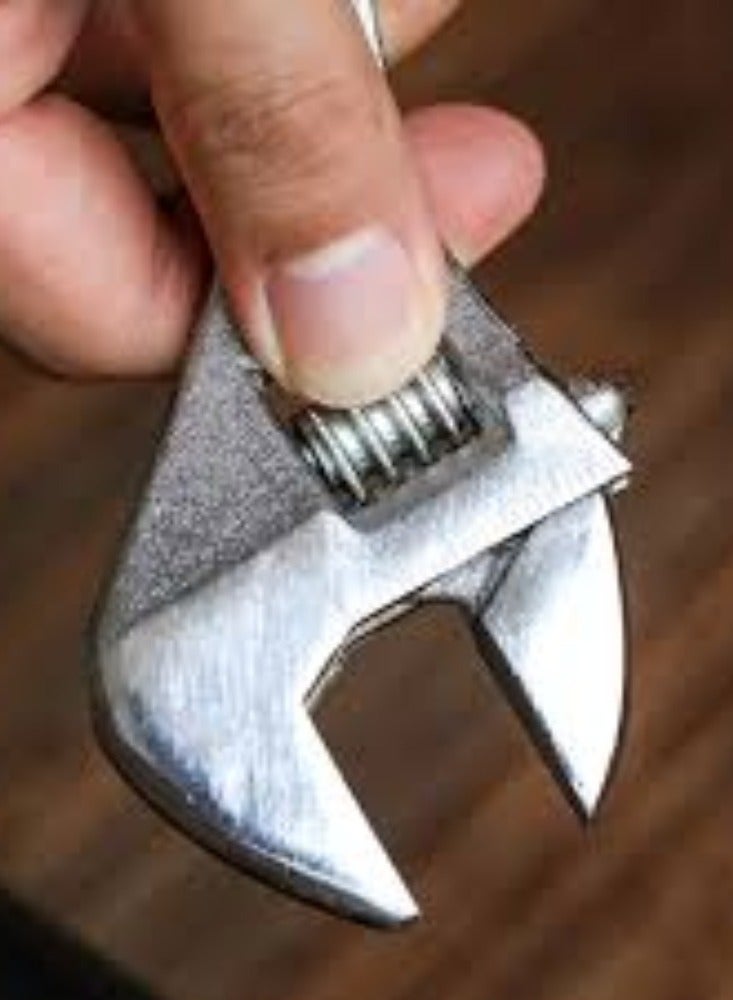 KNP KNP 8-inch adjustable wrench is a handy tool designed for a wide range of applications, from automotive repair to plumbing and general maintenance. - Image 2