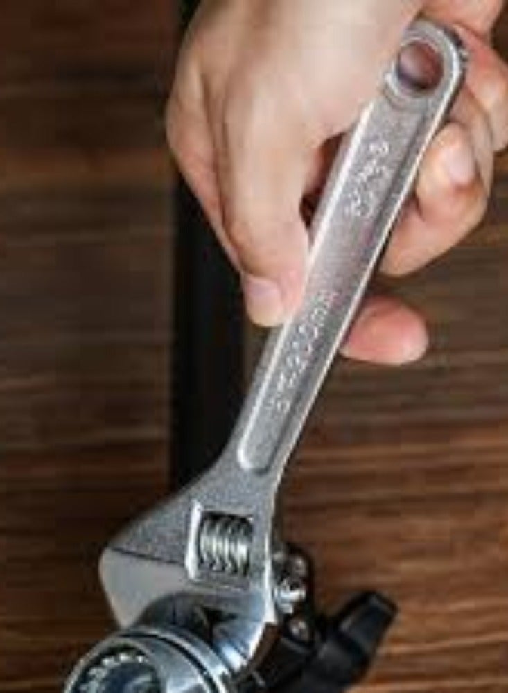 KNP KNP 8-inch adjustable wrench is a handy tool designed for a wide range of applications, from automotive repair to plumbing and general maintenance. - Image 3