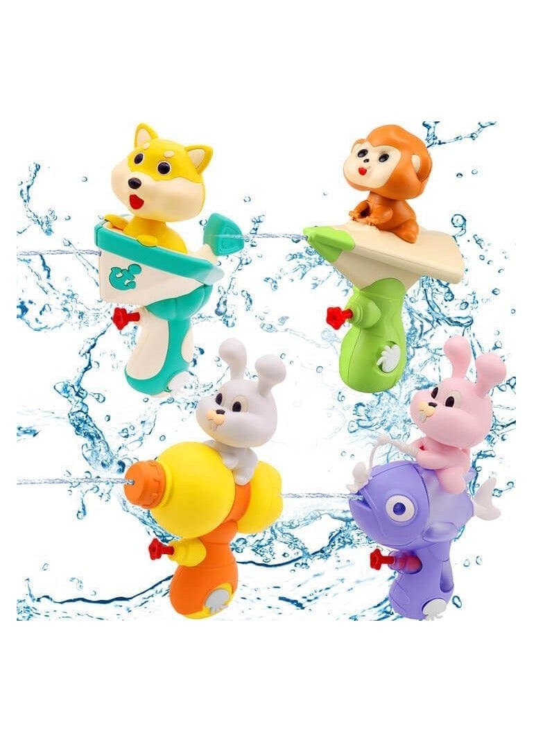Excefore Water Pistol Toys for 3-8 Year Old Boys Girls, 4 Pack Animal Mini Water Pistol for Kids Gifts Squirt Toy Water Pistols Blaster Party Pool Outdoor Beach - Image 1