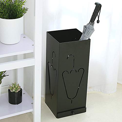 INDIAN DECOR Classic Laser Cut Designer Black Metal Umbrella Stand With Remoable Drip Tray/Umbrella Holder/Umbrella Stand/Umbrella Storage - Black, 20 X 20 X50 cm - Image 5