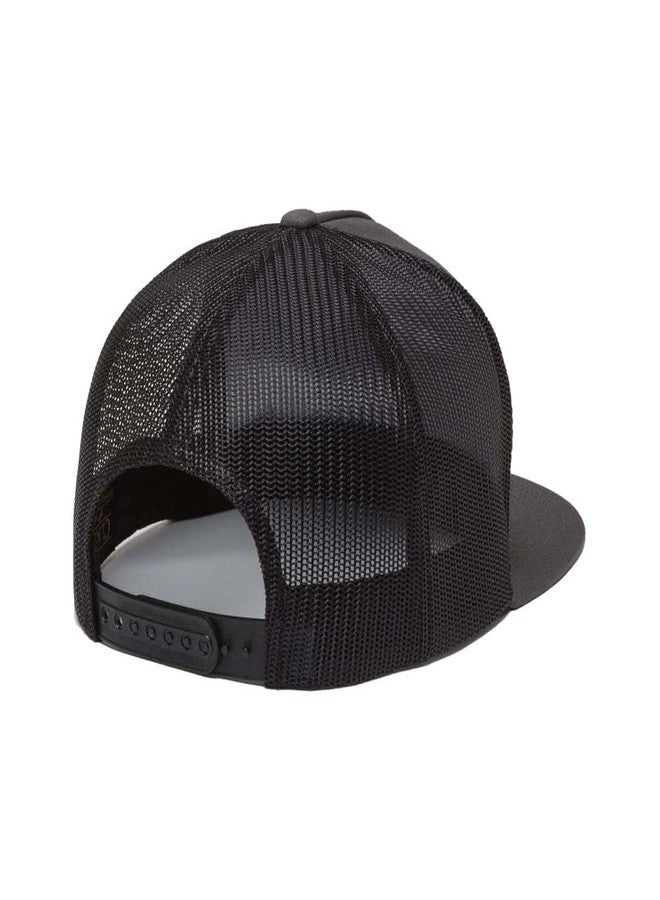 Kimes Ranch Unisex Banner Ventilated Trucker Adjustable Snapback High-Profile Flat Bill Logo Cap/Black/Black - Image 3