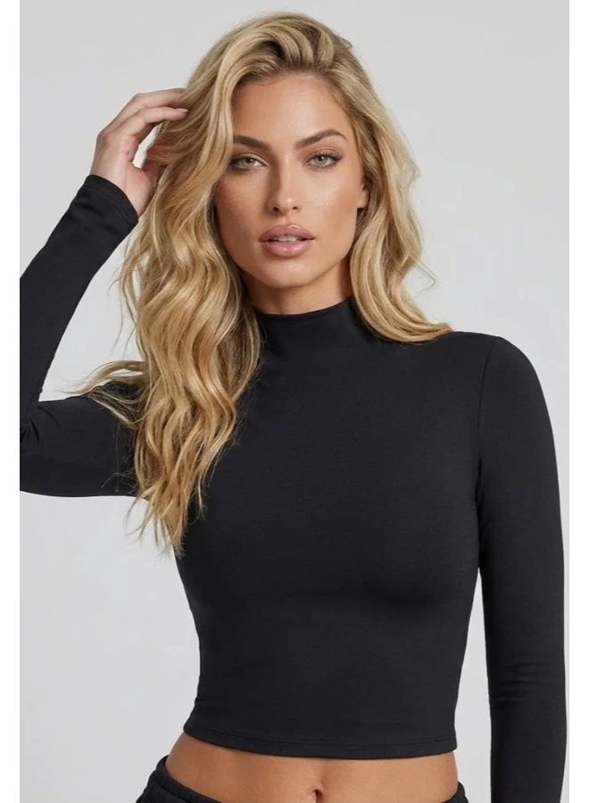 ملابس رياضية من كور Idole Long Sleeve Top - Black