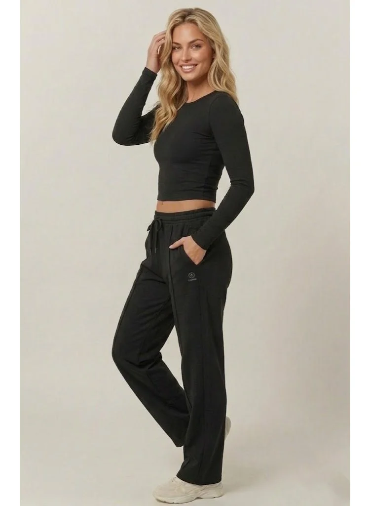 ملابس رياضية من كور Idole Long Sleeve Top - Black