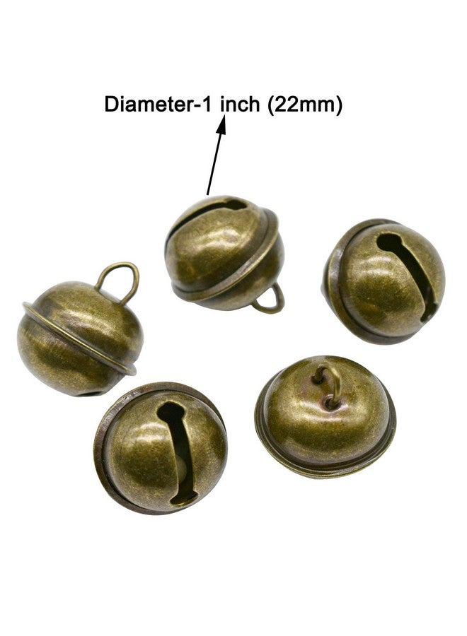 Maydahui 20 Pcs Vintage Jingle Bell 1 Inches Antique Decorative Tone Copper Bell For Pet Dog Cat Pendants Christmas Tree Crafts Decoration - Image 2