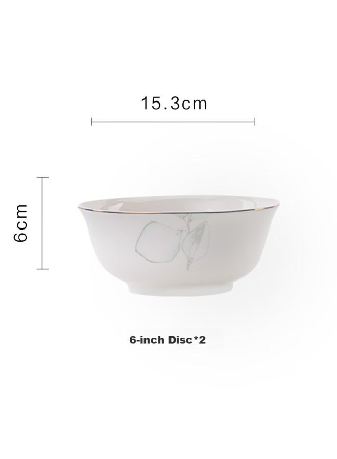 JD.com Jd Jingzao Large Capacity Bowl For Soup, Noodles, Rice, Vermicelli, Spring 6-inch Bowl, Set Of 2 - Image 5