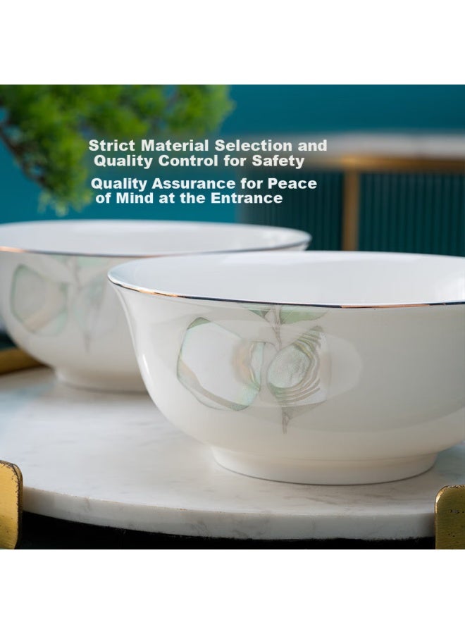 JD.com Jd Jingzao Large Capacity Bowl For Soup, Noodles, Rice, Vermicelli, Spring 6-inch Bowl, Set Of 2 - Image 4