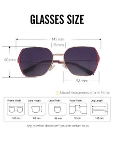 DLS DLS Oversized Polarized Sunglasses MS9007-C5  - Image 3