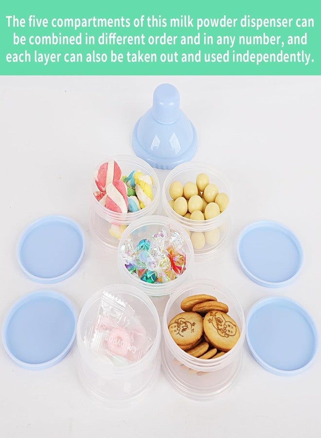 Zomify BPA-Free 5-Layer Container – Non-Toxic, Safe, Stackable Storage Solution for Baby Food, Snacks, or On-The-Go Meals, Leak-Proof, Assorted - Pack of 1-Blue - Image 5