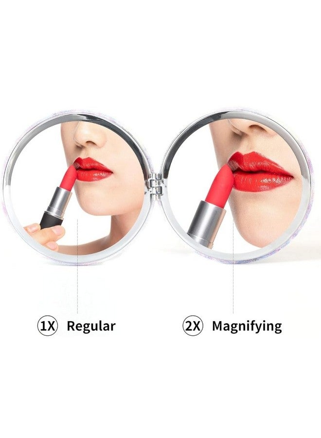 Generic Portable Compact Glossy Mirror for Purses and Handbags and Travel with manginification 2x1 - Image 5