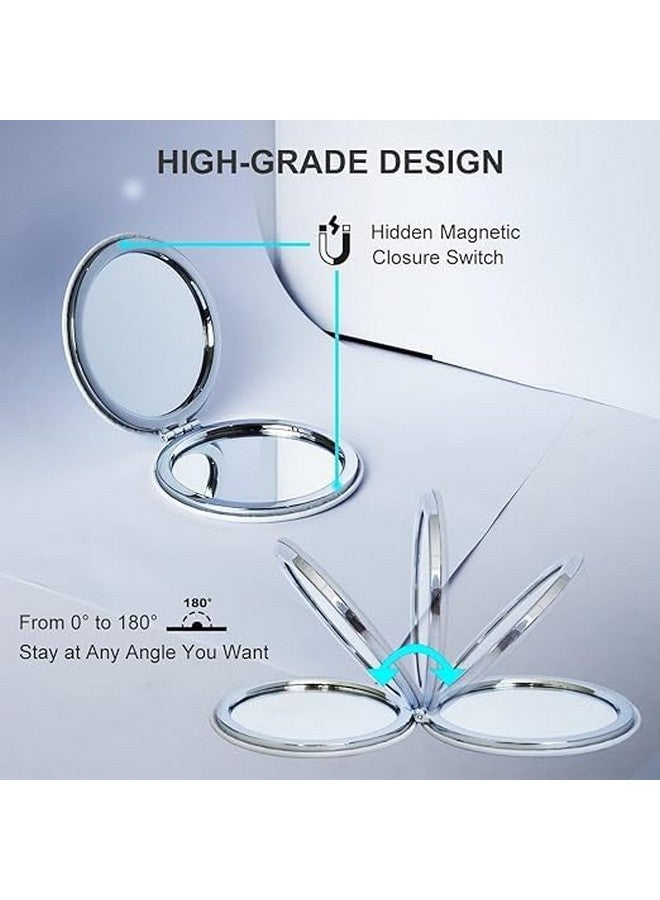 Generic Portable Compact Glossy Mirror for Purses and Handbags and Travel with manginification 2x1 - Image 4