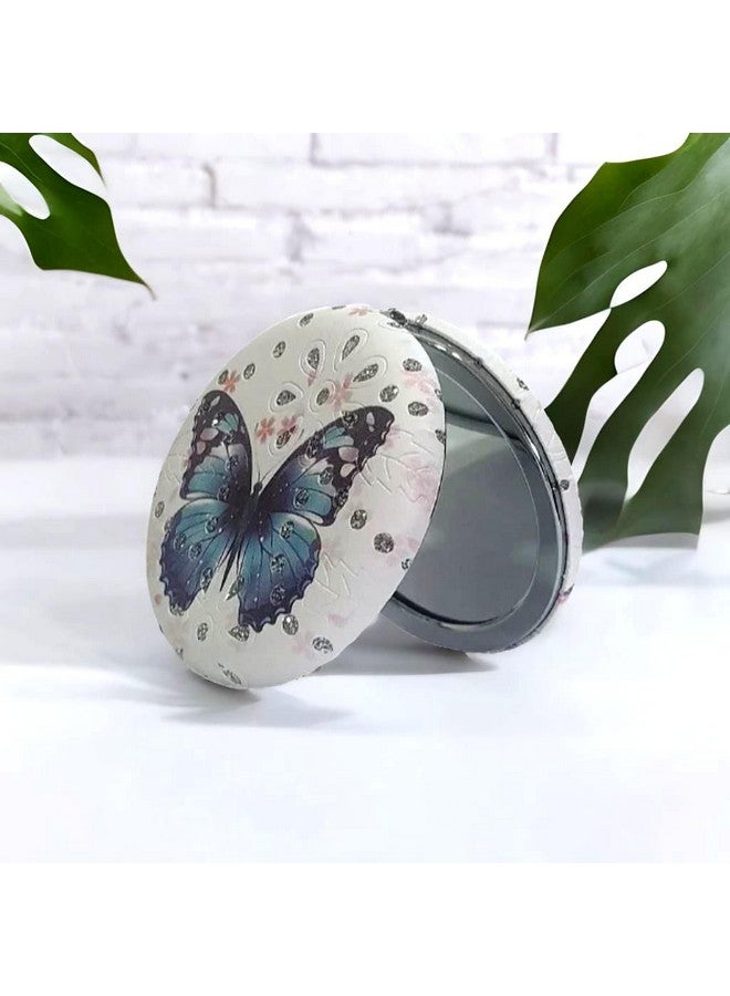 Generic Portable Compact Glossy Mirror for Purses and Handbags and Travel with manginification 2x1 - Image 1