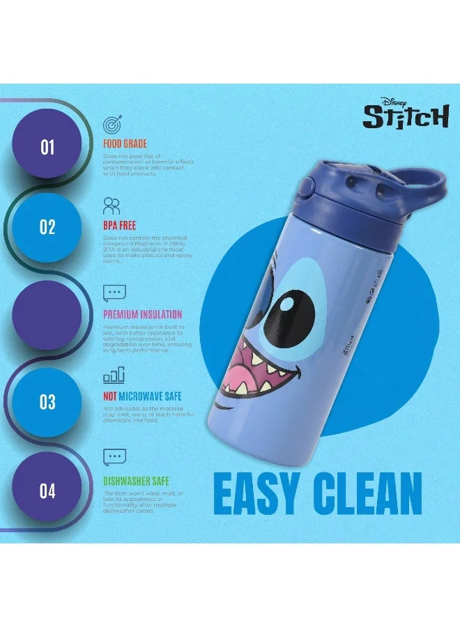Disney  Disney Stitch Kids Stainless Steel Insulated Water Bottle with Flip-Top Lid  | Best Price UAE