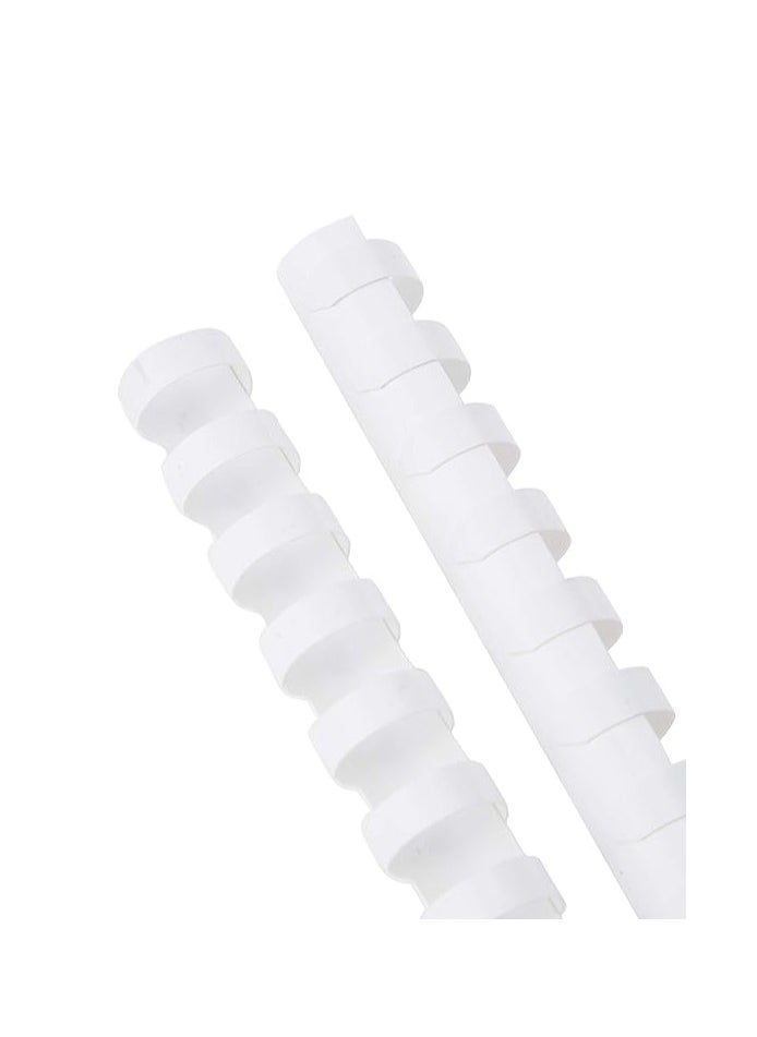 SUPER DEAL 100-Piece Binding Combs 18mm White  - Image 1