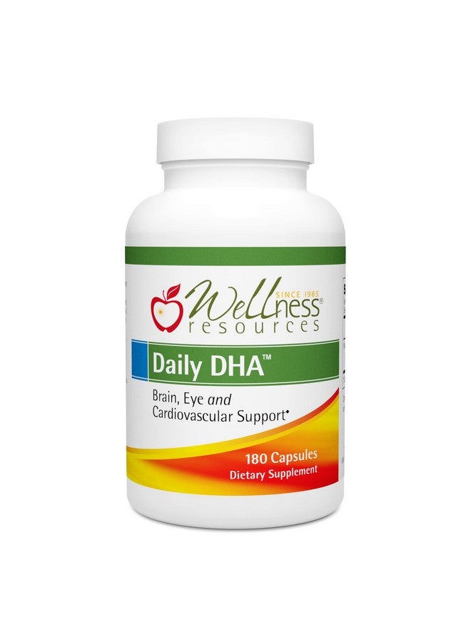 Wellness Resources ويلنس ريسورسز دايلي DHA - أعلى قوة ونقاء زيت السمك DHA في شكل TG (180 كبسولة) - Image 1