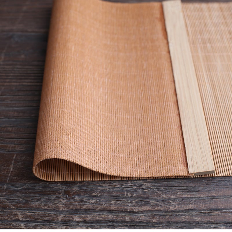 Bamboo Tea Mat Tea Ceremony Bamboo Mat Tea Set Bamboo Mat Kung Fu Tea Accessories Tea-Making Heat Insulation Tea Mat Bamboo Tea Curtain Coaster - Image 4