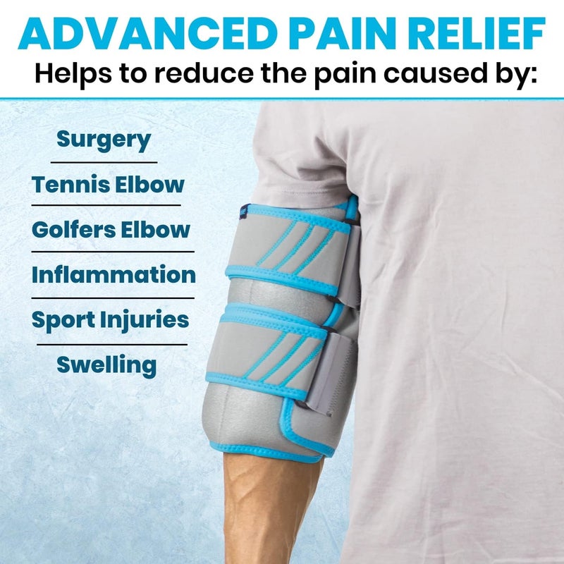 Vive Elbow Ice Pack Wrap  Ultra Cold Gel Ice Pack for Injuries Reusable  Elbow Support Compression for ColdHot Therapy  Adjustable for MenWomen Sports Recovery Arthritis Tendonitis Pain Relief - Image 5