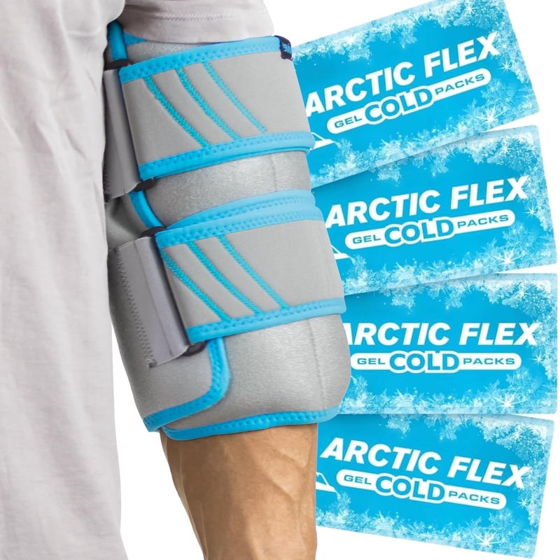 Vive Elbow Ice Pack Wrap  Ultra Cold Gel Ice Pack for Injuries Reusable  Elbow Support Compression for ColdHot Therapy  Adjustable for MenWomen Sports Recovery Arthritis Tendonitis Pain Relief - Image 1