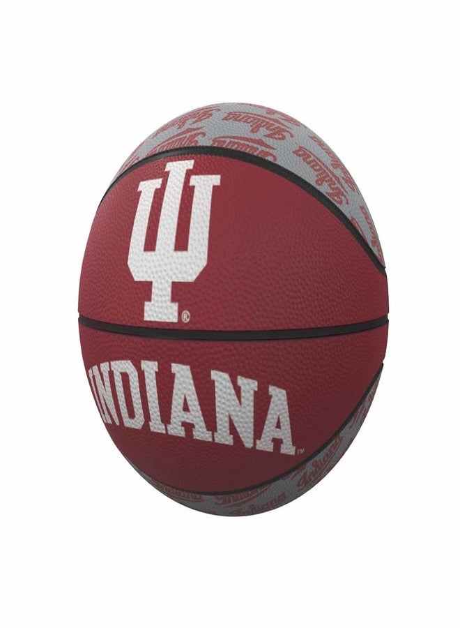 Logo Brands NCAA Indiana Hoosiers Unisex Repeating Mini-Size Rubber Basketball, Miniature, Team Color