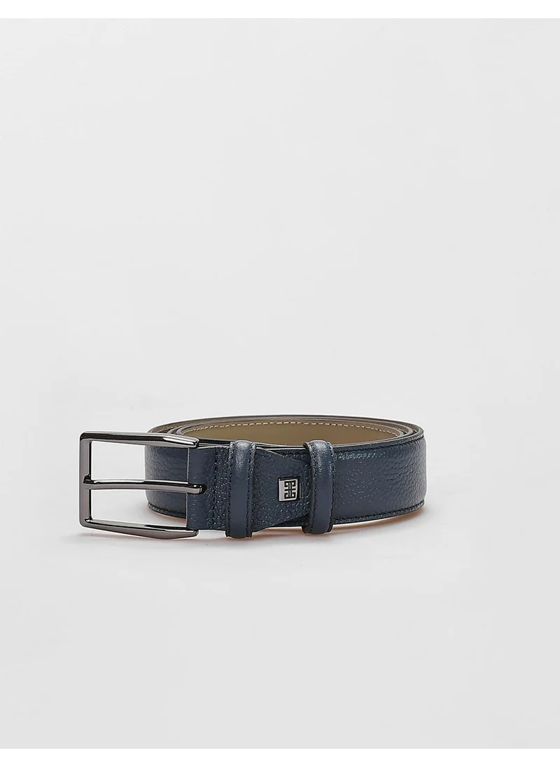 Cabani Genuine Leather Navy Blue Men's Classic Belt