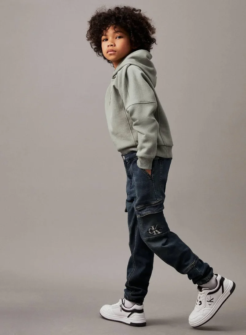 Calvin Klein Jeans Dirty Green Comfort Denim Cargo Joggers for Men | Best Price UAE
