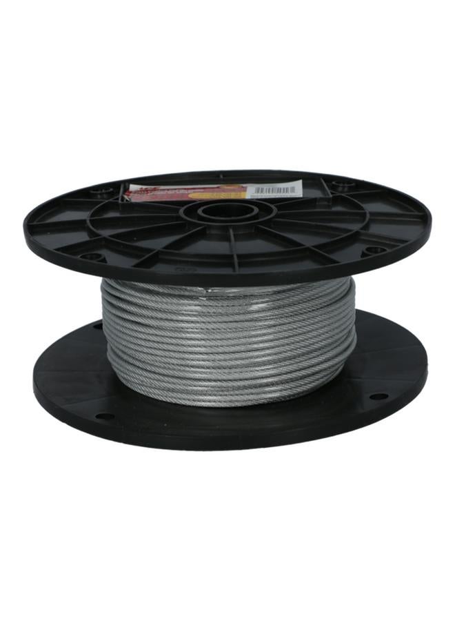 ACE Vinyl Coating Flexible Galvanized Steel Cable Rope Silver 76m AC-11811 (Sold per meter) - Image 2