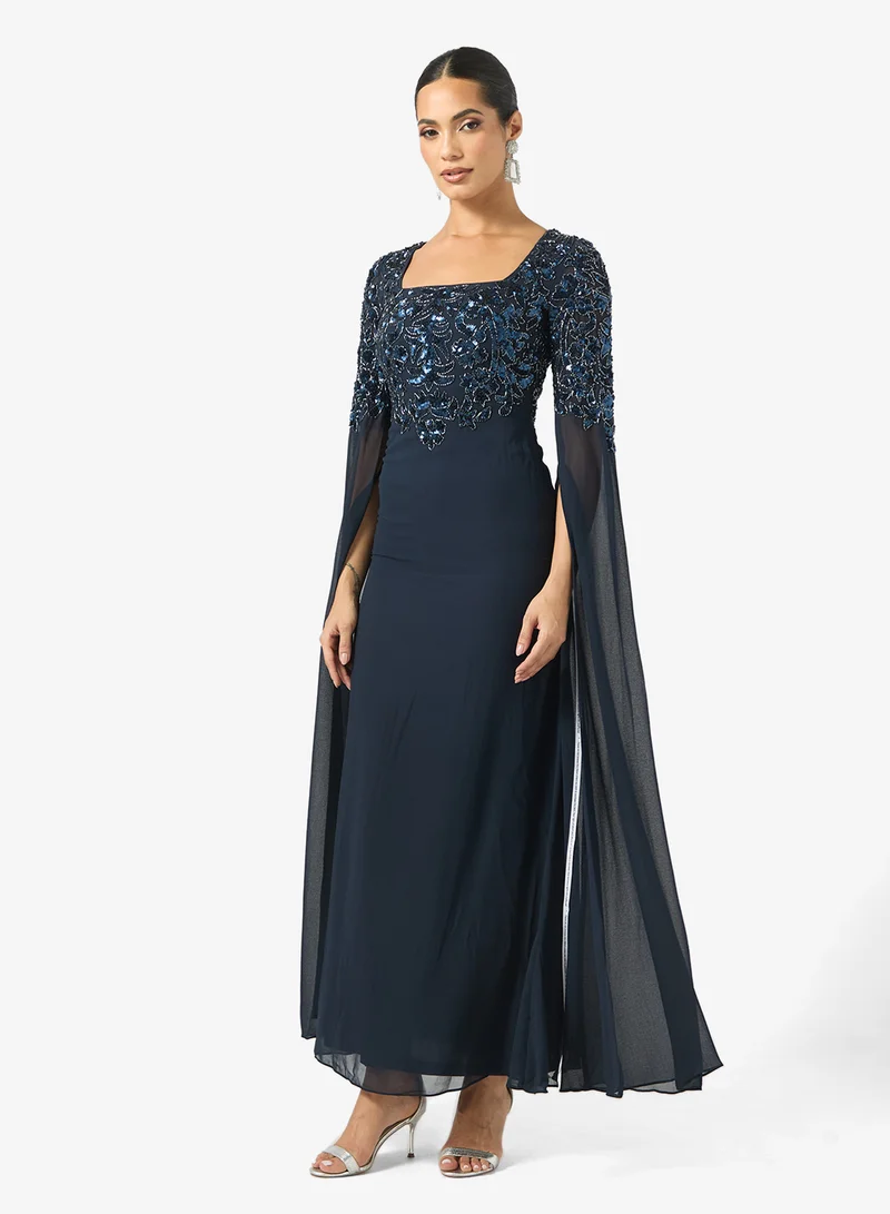 فروك اند فرل Mesh Detailed Embellished Maxi Dress