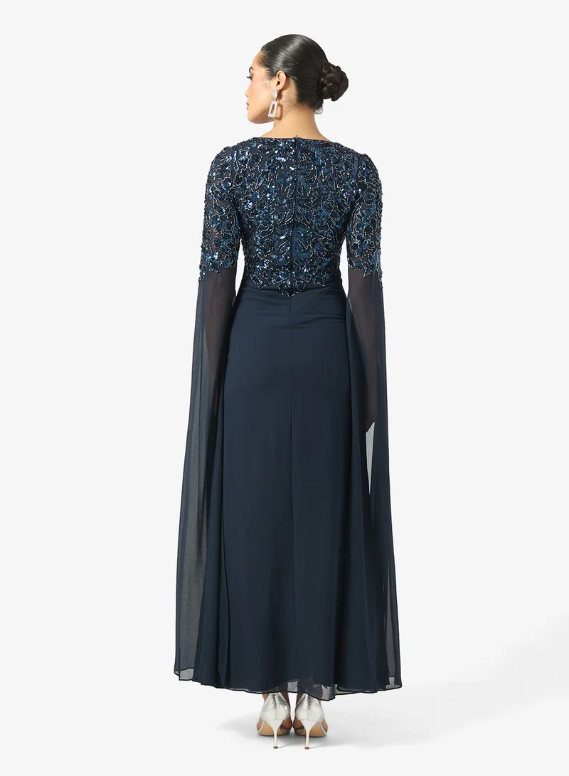 فروك اند فرل Mesh Detailed Embellished Maxi Dress