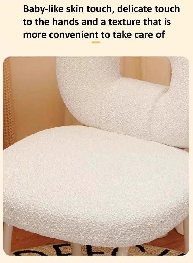 NKX Modern Plush Fabric Chair with Curved Backrest and Metal Legs - Image 4