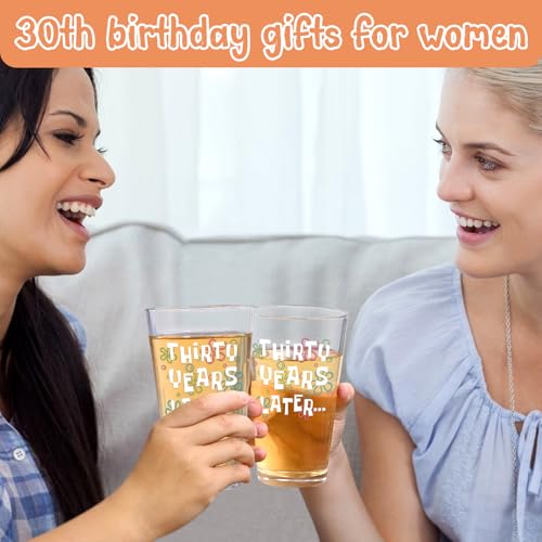 Futtumy 30th Birthday Gifts for Men, 17 OZ Thirty Years Later Beer Glass, 30 Year Old Birthday Gifts for Men Him Dad Father Husband Brother Boyfriend Uncle Women Wife, Gift for 30th Birthday Christmas - Image 4
