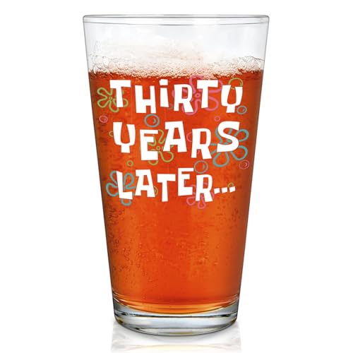 Futtumy 30th Birthday Gifts for Men, 17 OZ Thirty Years Later Beer Glass, 30 Year Old Birthday Gifts for Men Him Dad Father Husband Brother Boyfriend Uncle Women Wife, Gift for 30th Birthday Christmas - Image 1