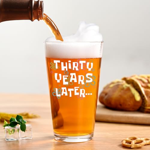 Futtumy 30th Birthday Gifts for Men, 17 OZ Thirty Years Later Beer Glass, 30 Year Old Birthday Gifts for Men Him Dad Father Husband Brother Boyfriend Uncle Women Wife, Gift for 30th Birthday Christmas - Image 3