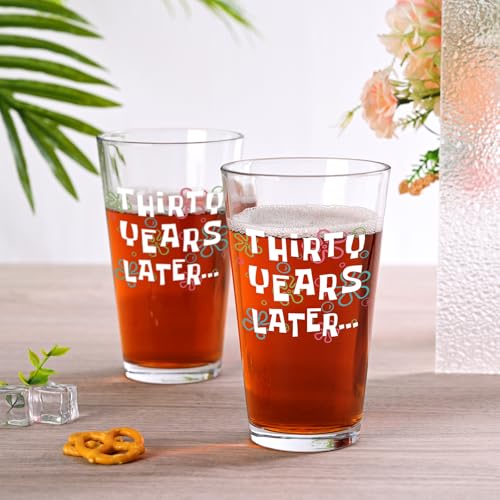 Futtumy 30th Birthday Gifts for Men, 17 OZ Thirty Years Later Beer Glass, 30 Year Old Birthday Gifts for Men Him Dad Father Husband Brother Boyfriend Uncle Women Wife, Gift for 30th Birthday Christmas - Image 2