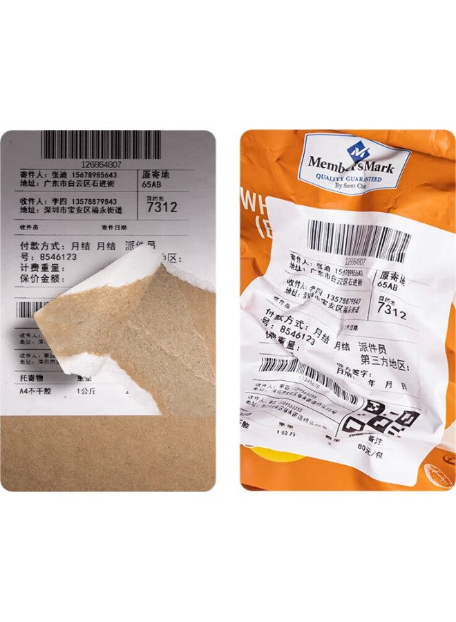 deli Foldable Thermal Label Paper 75*130mm, 500 Sheets*1 Stack, Triple-protection Thermal Label Printing Paper, Express delivery Adhesive Labels, Cargo Barcode Labels, Zg153 - Image 1