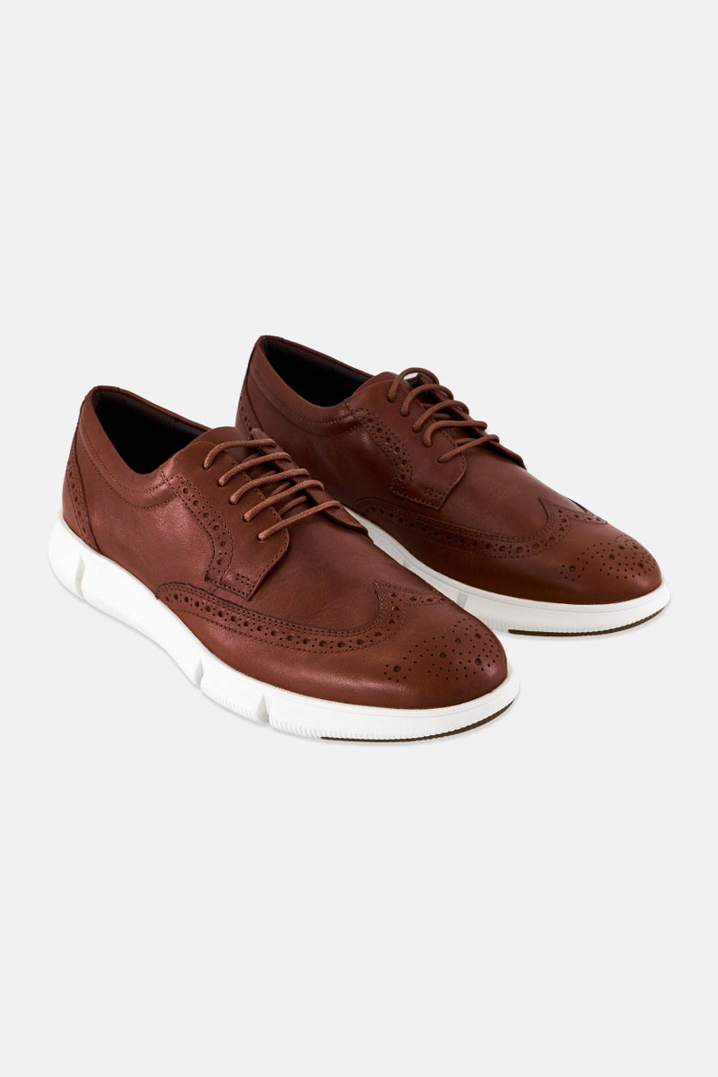 GEOX Men Adacter Lace Up Casual Shoes, Brown  - Image 1