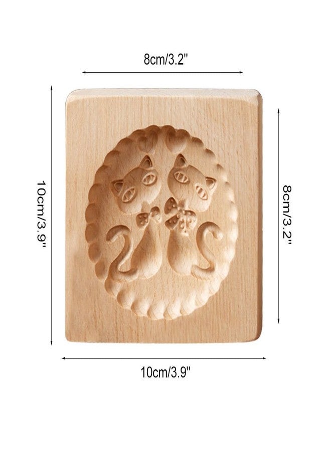 MiOYOOW Wooden Cookie Mold, Carved Biscuit Molds, Easy to Demold, Cookie Press Stamp Mould for Halloween Christmas Thanksgiving Party DIY - Image 2