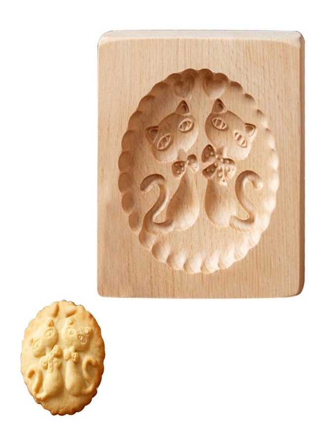 MiOYOOW Wooden Cookie Mold, Carved Biscuit Molds, Easy to Demold, Cookie Press Stamp Mould for Halloween Christmas Thanksgiving Party DIY - Image 1