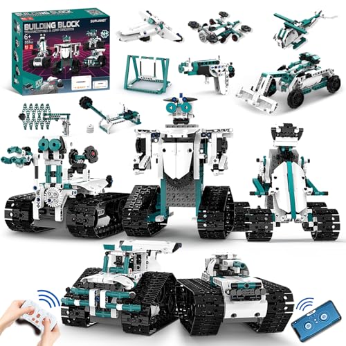 Suplanet STEM Robot Toys for 814 12 in 1 Remote Control Robotics Toys for Kids Programmable Building Robot Kit Birthday Present for Science Educational469 Pcs - Image 1