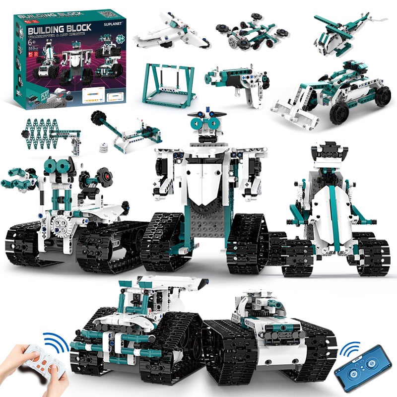 Suplanet STEM Robot Toys for 814 12 in 1 Remote Control Robotics Toys for Kids Programmable Building Robot Kit Birthday Present for Science Educational469 Pcs - Image 2