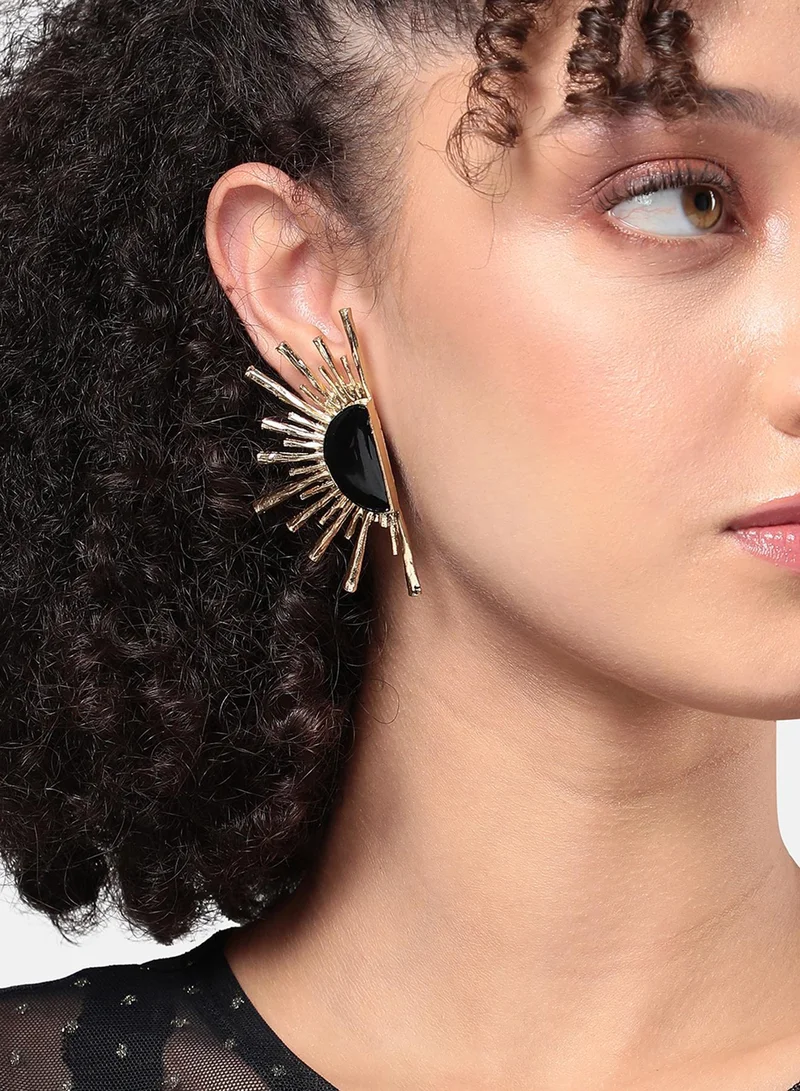 SOHI Semi Sun Artificial Drop Earring Jewellery