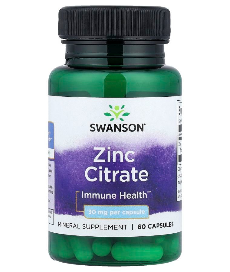 Zinc Citrate 30 mg 60 Capsules