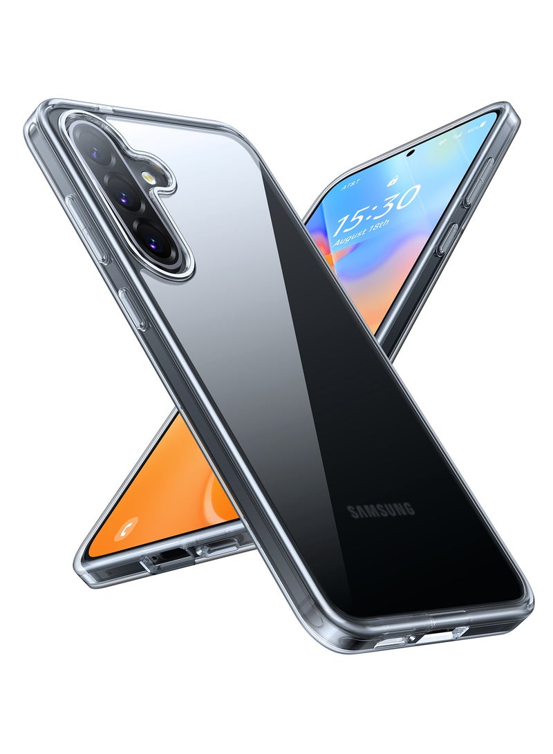 حافظة حامية مضادة للصدمات لهاتف سامسونج جالاكسي A56، غير صفراء، مقاومة للسقوط حتى 12 قدم، شفافة، رقيقة ولمسة ناعمة لحافظة سامسونج A56، حافظة واقية رقيقة غير لامعة لهاتف سامسونج جالاكسي A56 - - Image 2