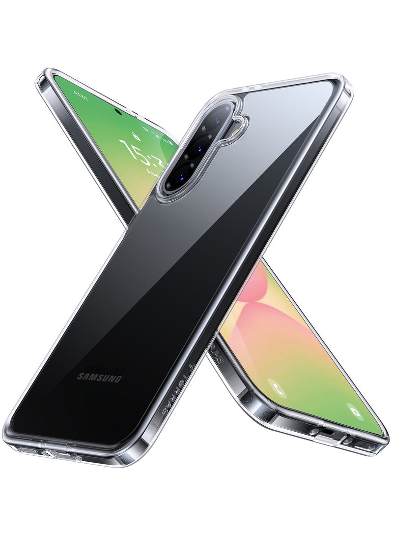 حافظة حامية مضادة للصدمات لهاتف سامسونج جالاكسي A56، غير صفراء، مقاومة للسقوط حتى 12 قدم، شفافة، رقيقة ولمسة ناعمة لحافظة سامسونج A56، حافظة واقية رقيقة غير لامعة لهاتف سامسونج جالاكسي A56 - - Image 3