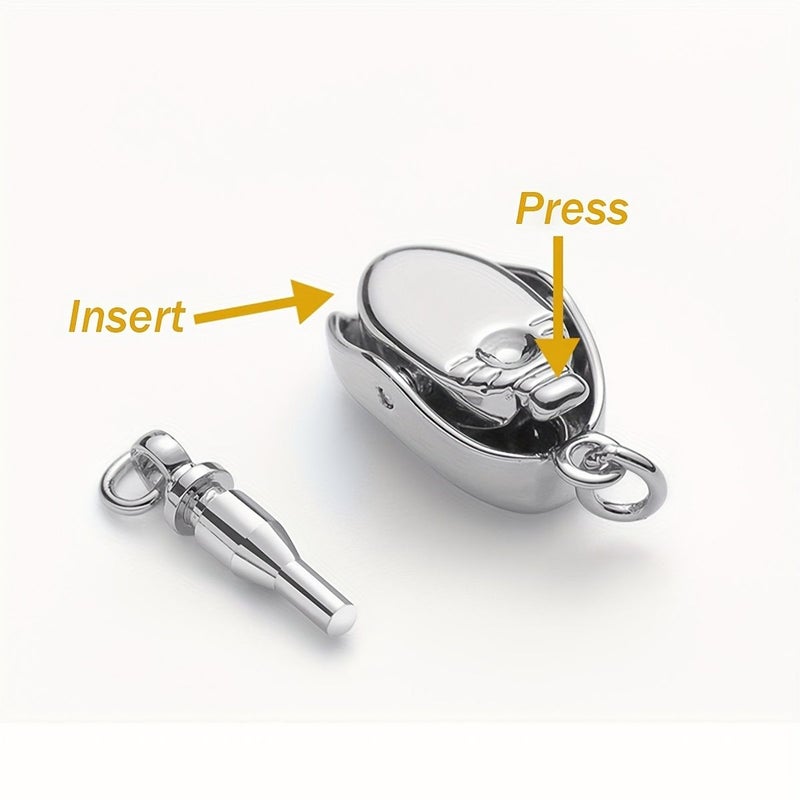 Silvery Stainless Steel Plated 18K Golden Jewelry Connection Buckle For Bracelet Necklace - Image 2